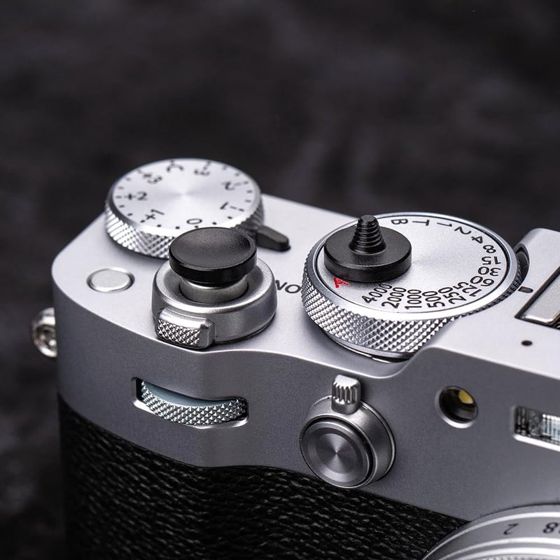 DBZZ Camera Metal Shutter Release Button for Fujiflm X100VI,X100V,X-T3,X-T2,X-T30,X-PRO1,X-PRO2,X-PRO3,X-M5 X-E5 X-Half,for LeicaM10,M9,for Nikon Df DSLR/SLR (Black) - Image 3